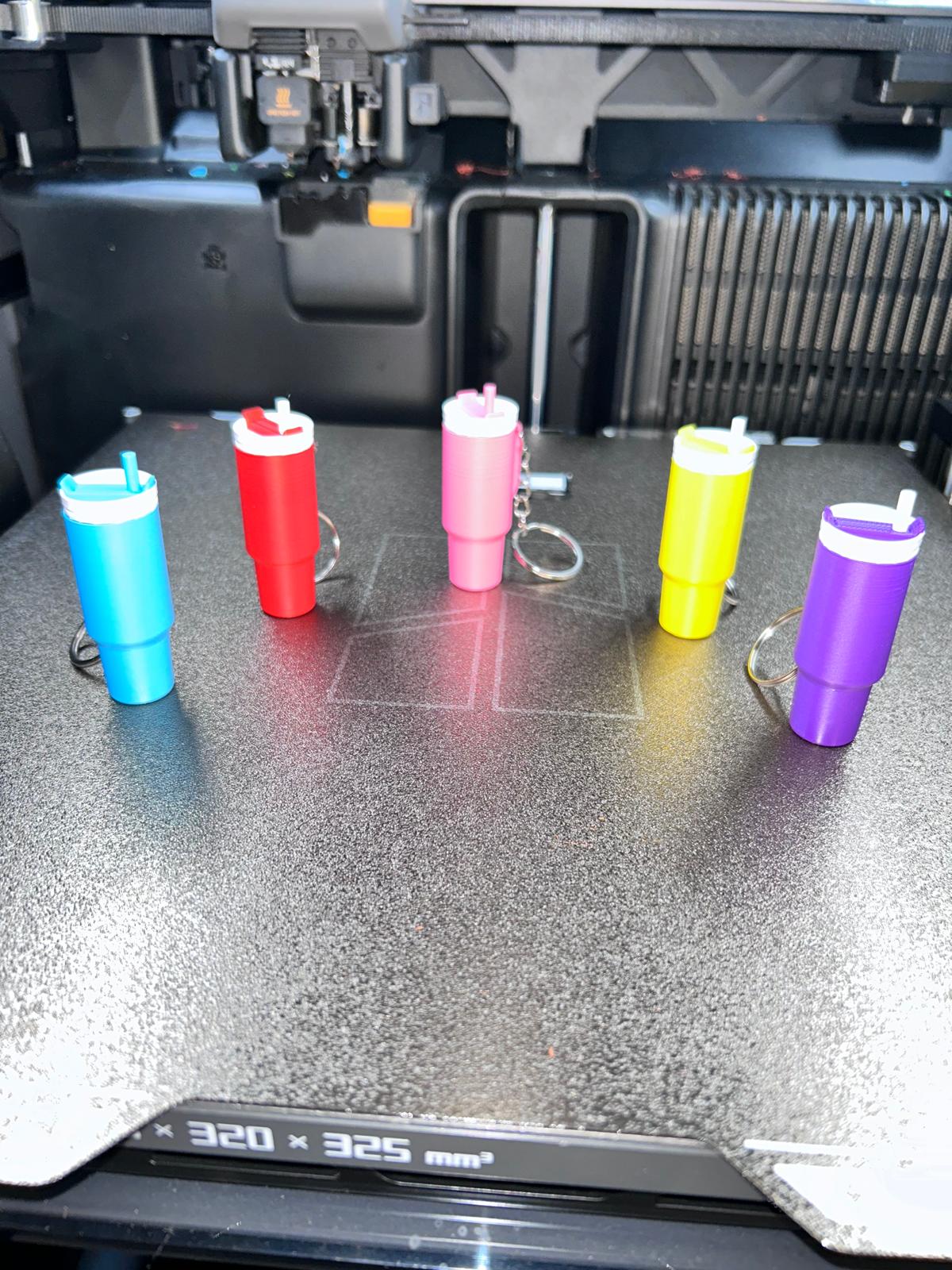 Renkli Mini Stanley Termos Bardak görünümlü Anahtarlık 5 li  Set