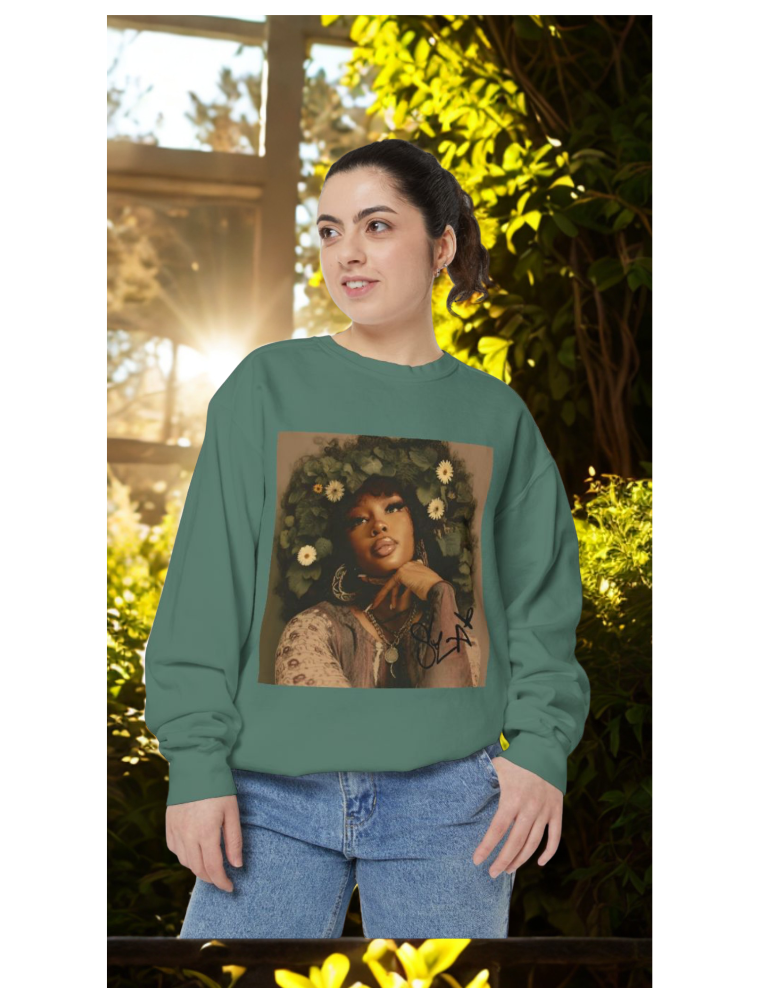 Vintage Artist Boho Floral Soul Sweatshirt | Artistic Retro Graphic Crewneck | Cozy Aesthetic Fall Fashion Pullover