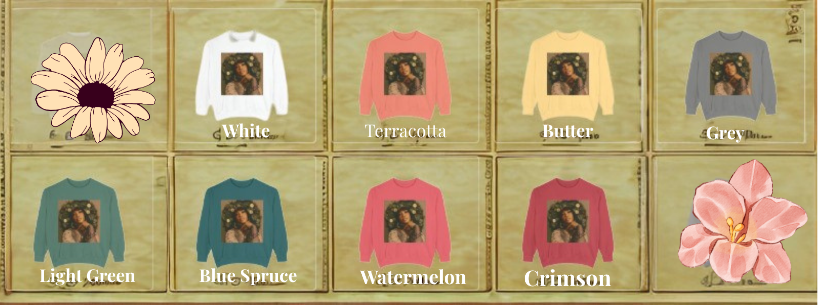 Vintage Artist Boho Floral Soul Sweatshirt | Artistic Retro Graphic Crewneck | Cozy Aesthetic Fall Fashion Pullover