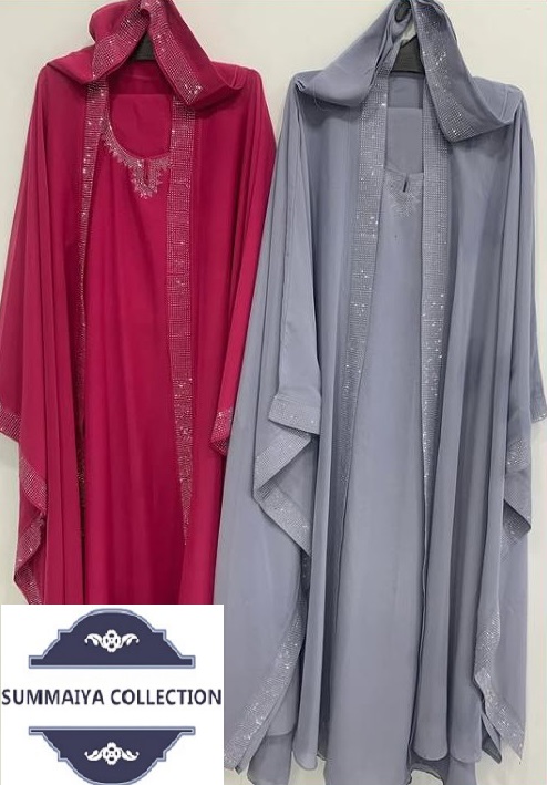  4 PCS HALEEMA STYLE ABAYA WITH HIJAB