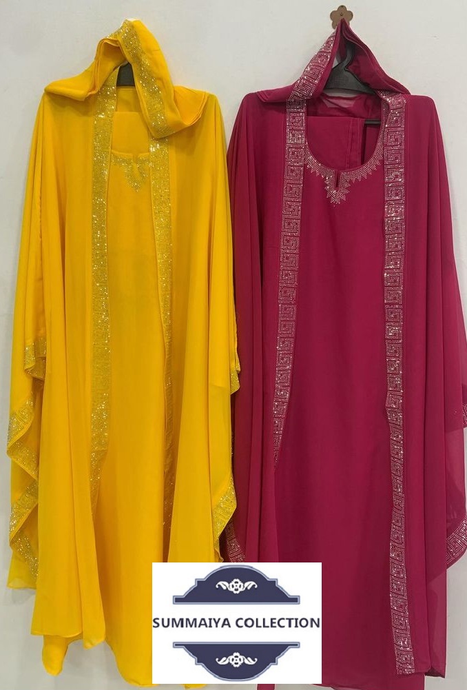  4 PCS HALEEMA STYLE ABAYA WITH HIJAB
