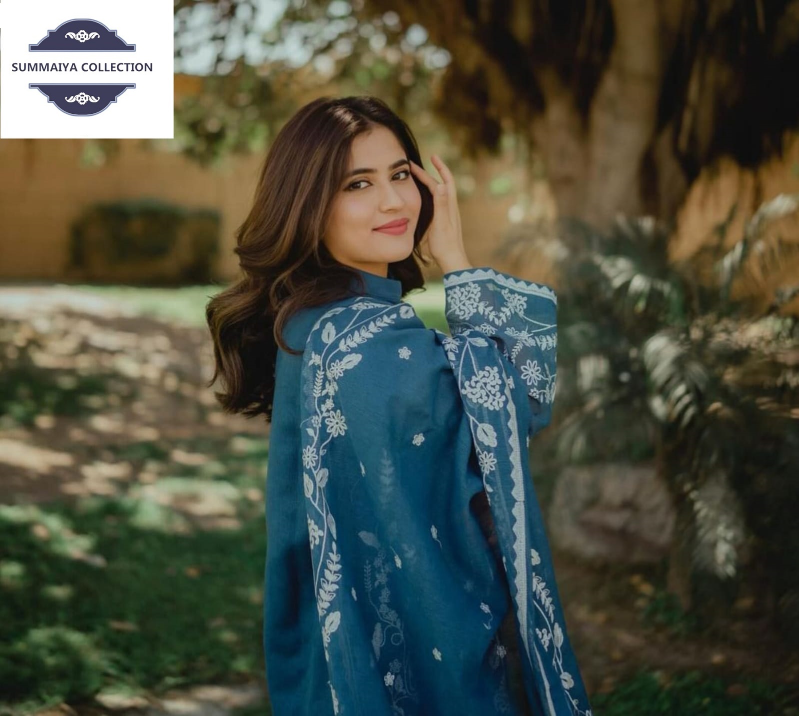 Blue Embroidered Lawn Suit