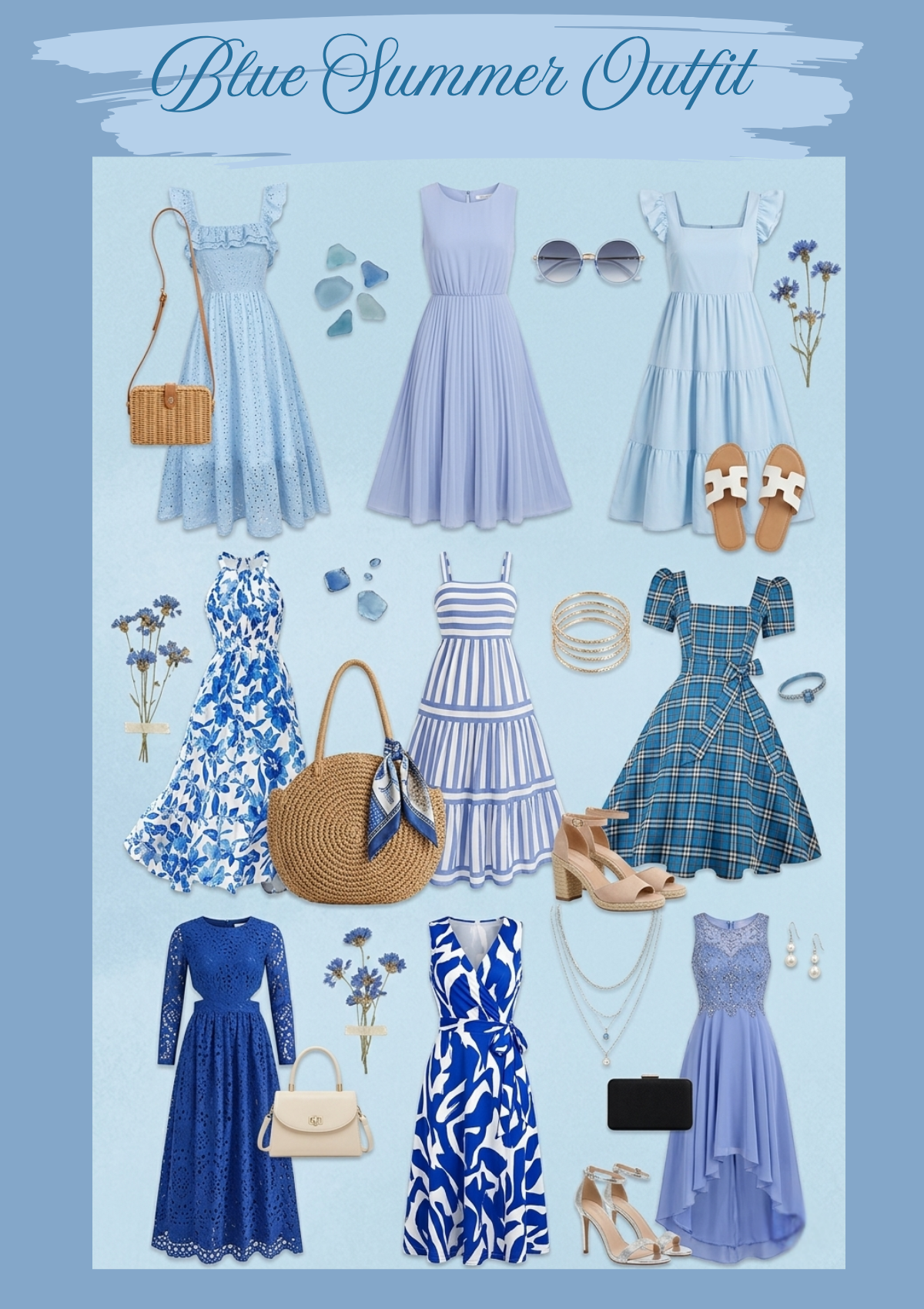 Blue Summer Outfit Collection