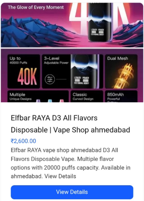 Elfbar RAYA D3 All Flavors Disposable Vape