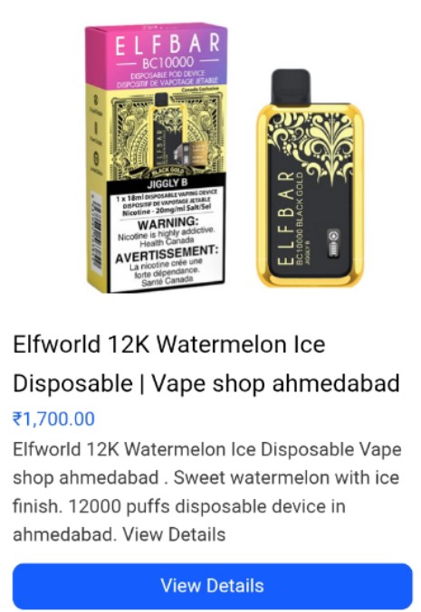 Elfworld 12K Watermelon Ice Disposable Vape