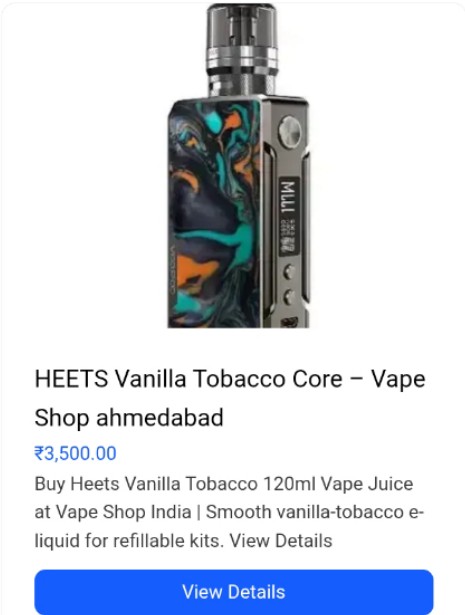 HEETS Vanilla Tobacco Vape Juice