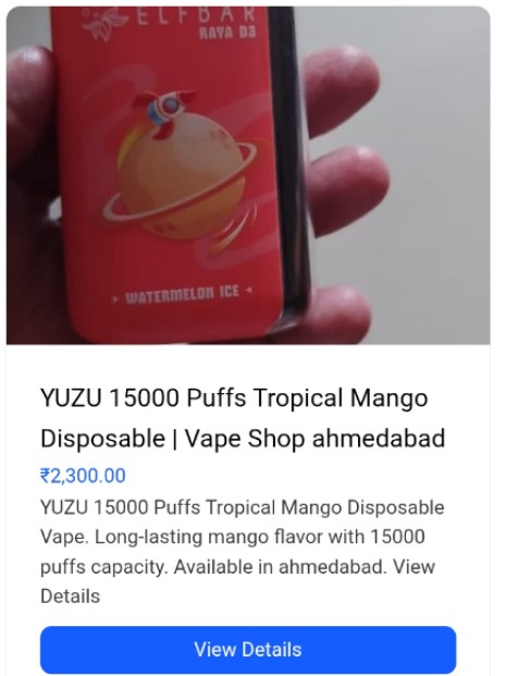 YUZU 15000 Puffs Tropical Mango Disposable Vape