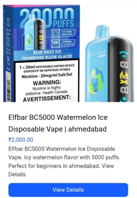 Elfbar BC5000 Watermelon Ice Disposable Vape