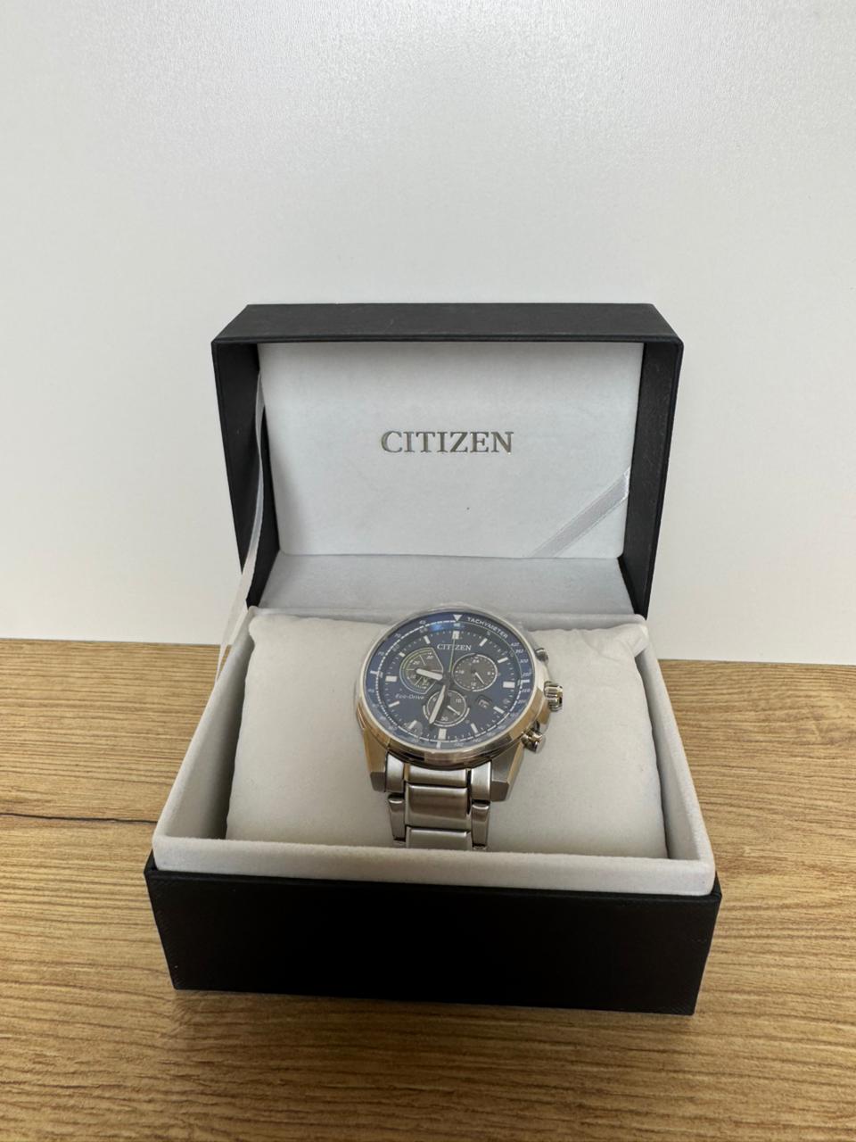 Men's Stainless Steel Chronograph Watch eco drive