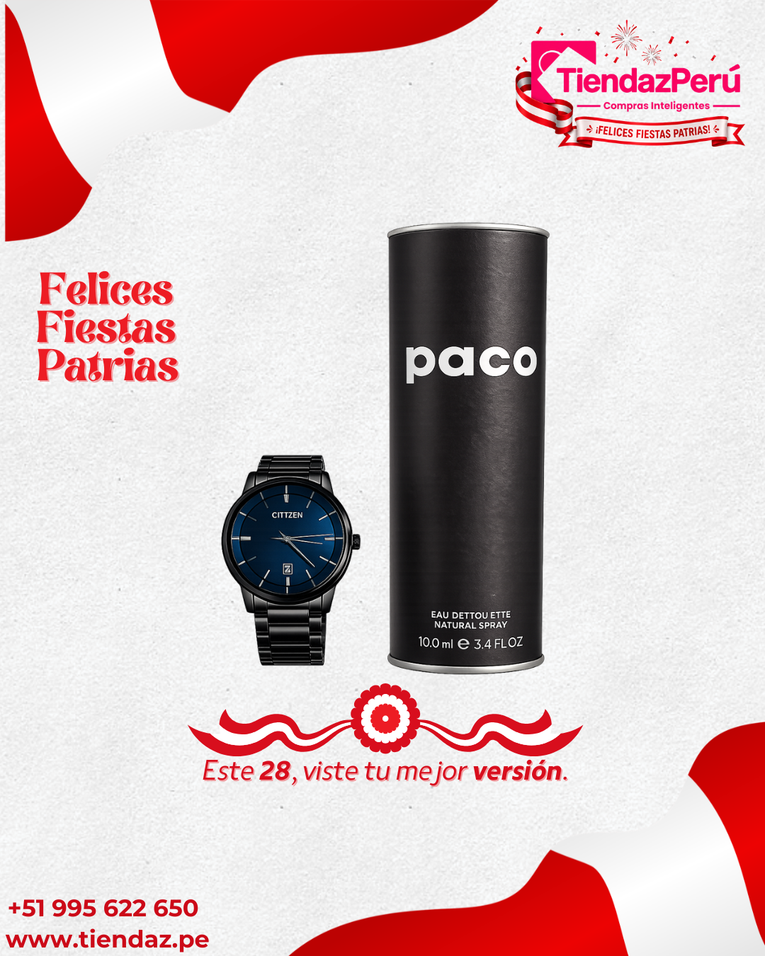 Set de Reloj Citizen y Perfume Paco