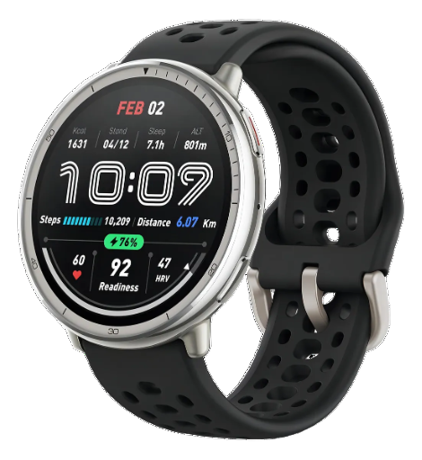 Smartwatch Amazfit Active 2 Round 44 mm Preto com GPS e Alexa