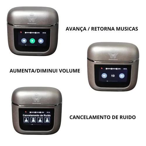 Fone De Ouvido TWS Visor Touch Screen Bluetooth 5.3