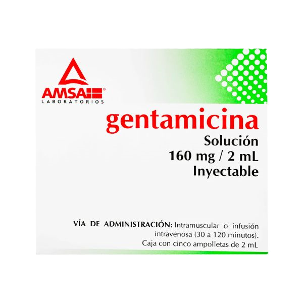 GENTAMICINA 5 AMP 160MG/2ML