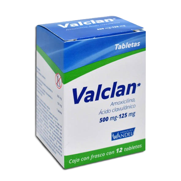 VALCLAN 12 TAB 500/125MG