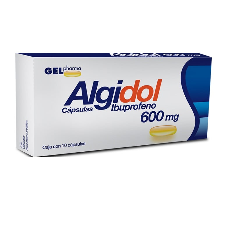 ALGIDOL 10 CAPS 600 MG