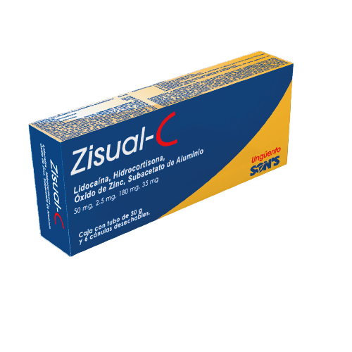 ZISUAL-C UNGUENTO RECTAL TUBO C/30G 50-2.5-180-35MG/1G Y 6 A
