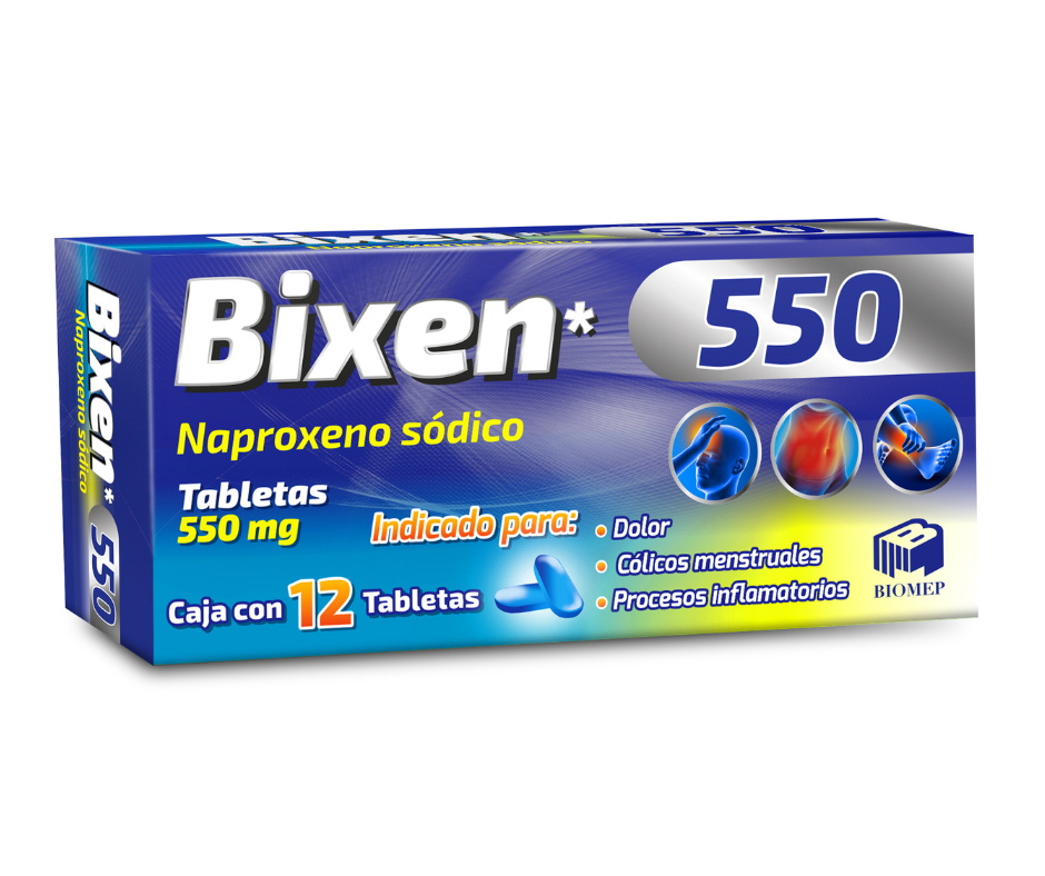 BIXEN 12 TAB 550 MG
