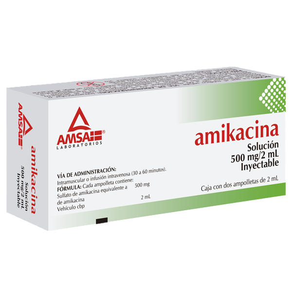 AMIKACINA 2 AMP 500MG/2ML