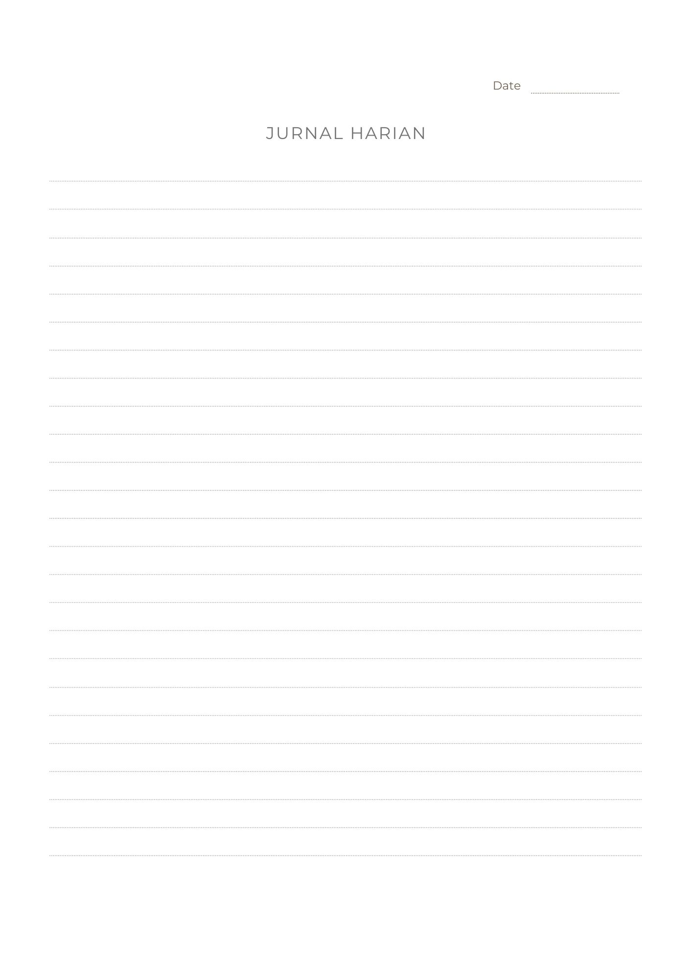 Printable Jurnal Harian