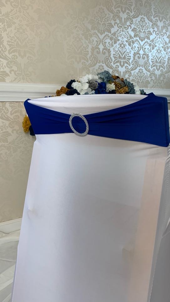 Blue Stretch Chair Sash