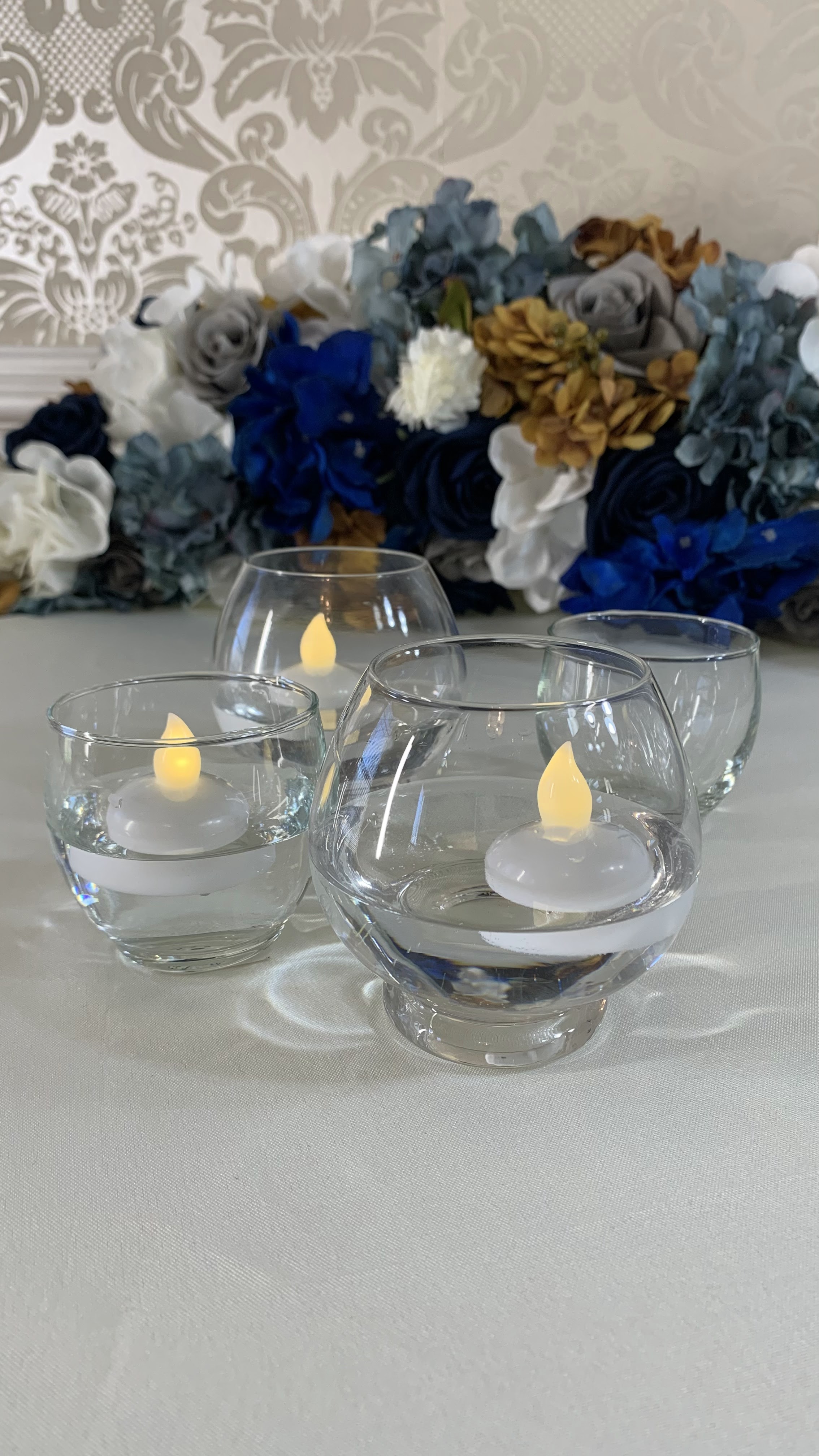 Glass Tealight Candle Holder Set