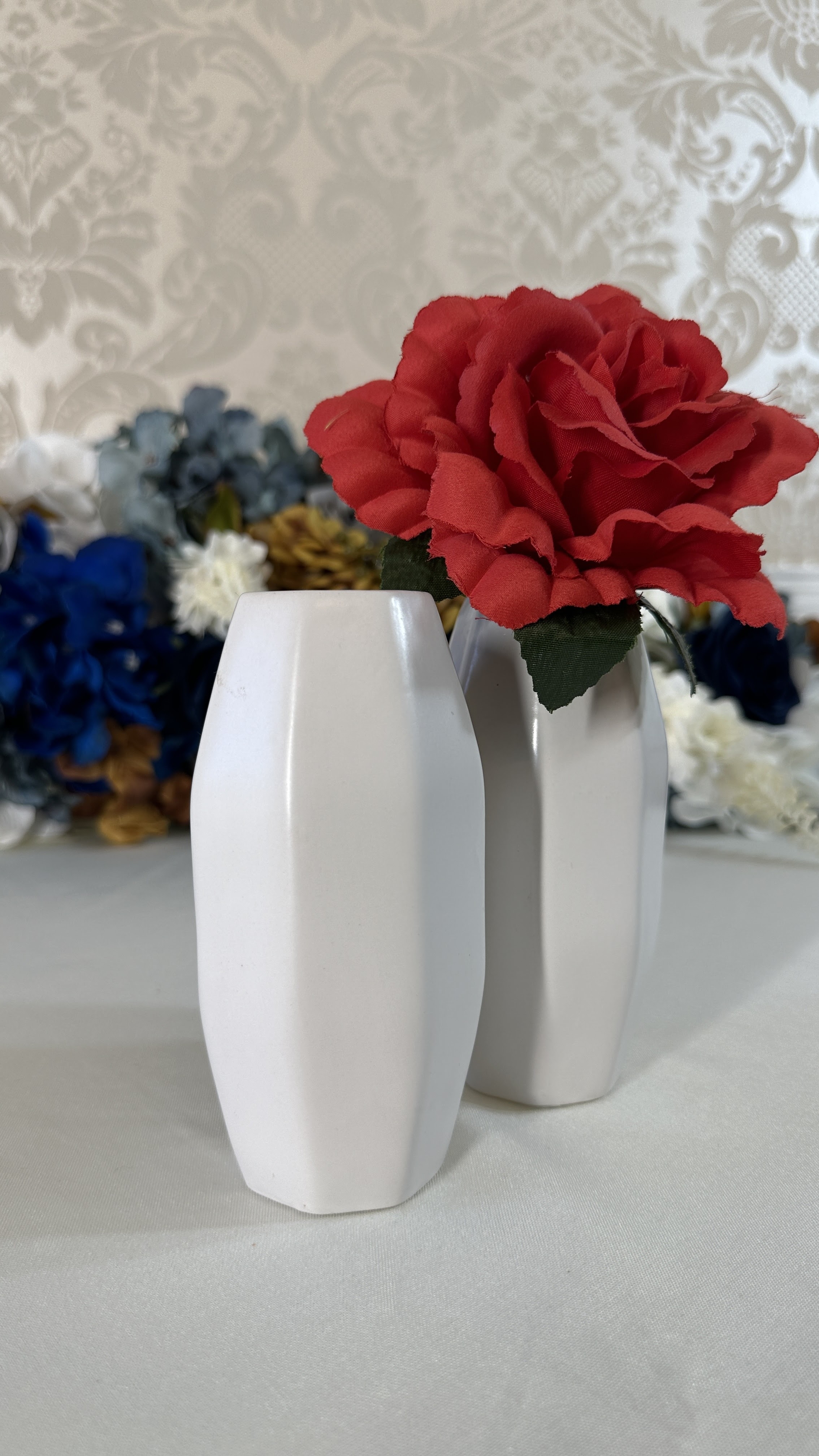 White Ceramic Bud Vase