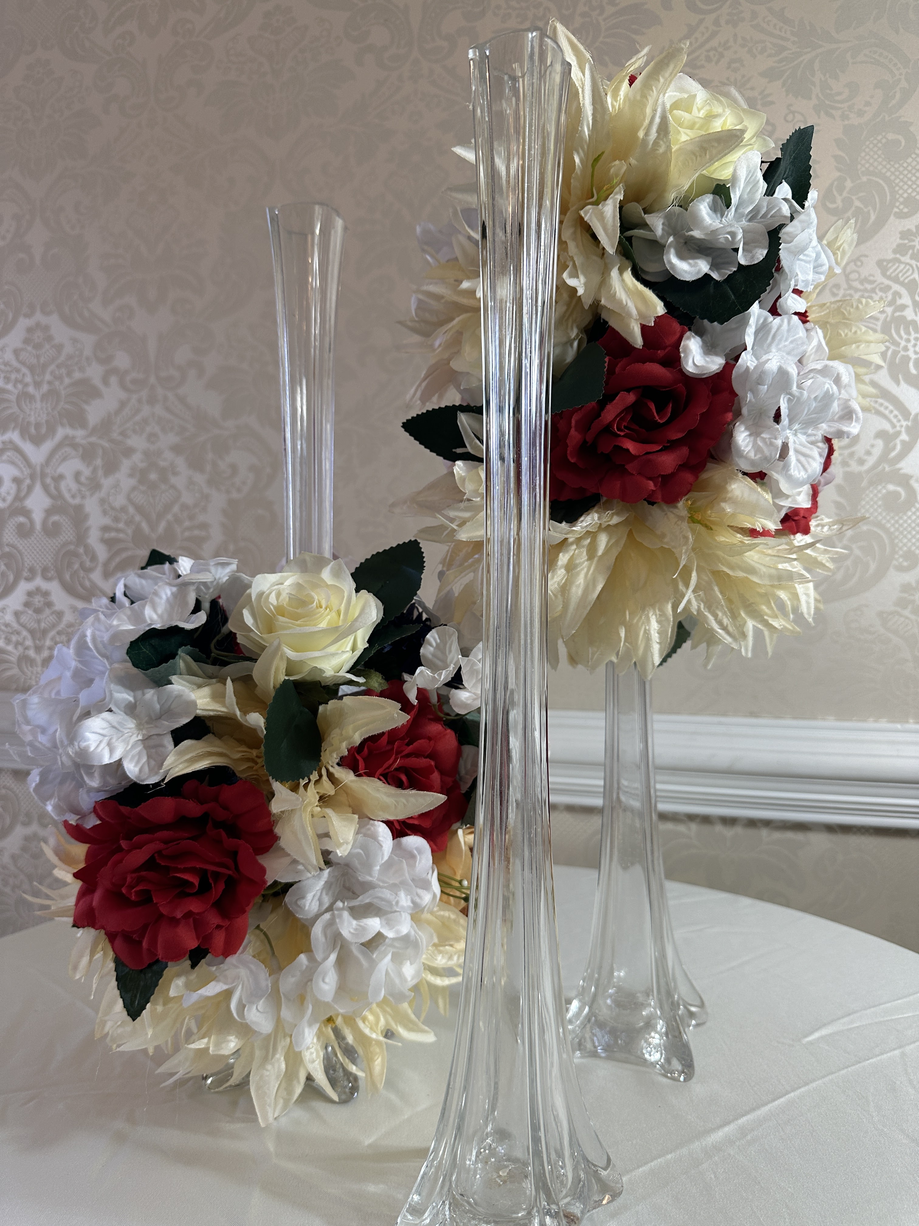 Tall Eifel Tower Glass Vase 