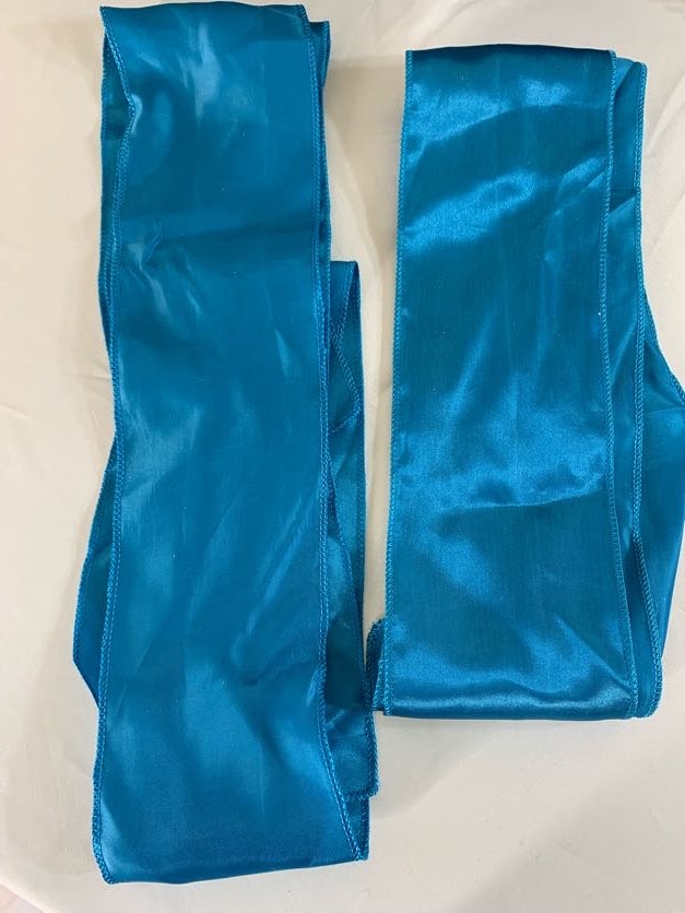 Turquois Satin Chair Sash