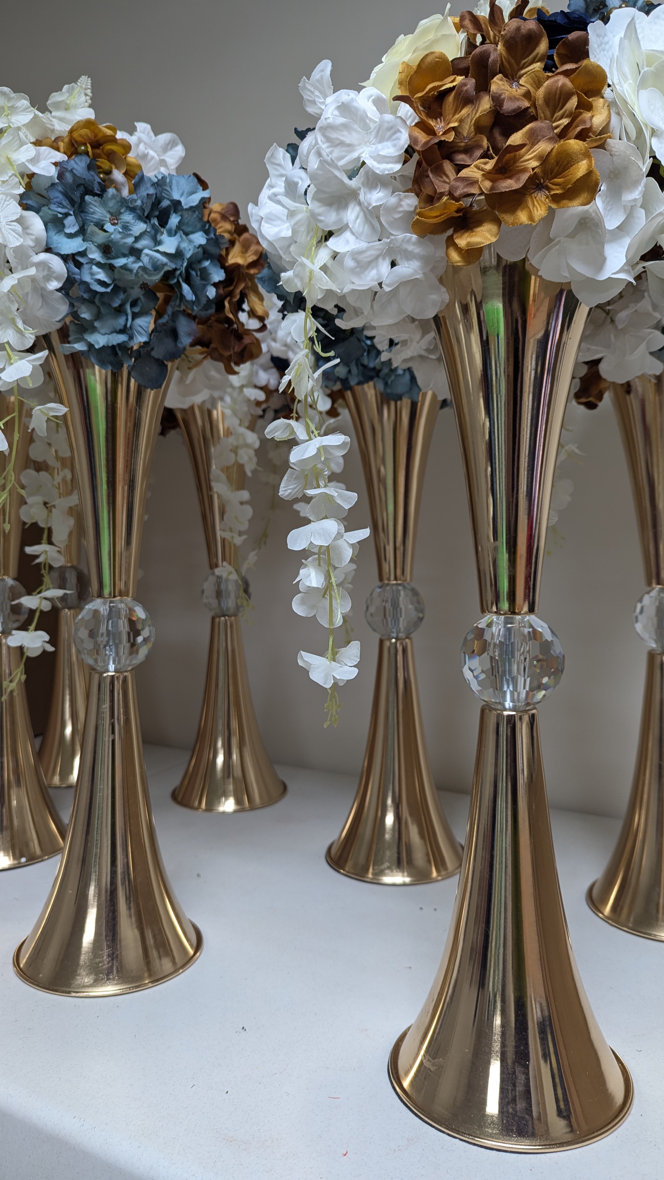 Gold Metal Vases