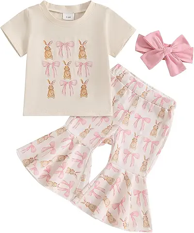 Baby Girl Bunny Outfit Set