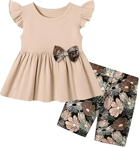 Girls Floral Top & Shorts Set