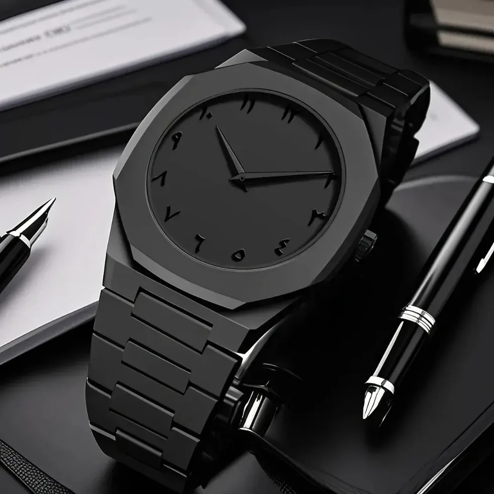 Arabic Aura Watch – Bold Black Edition