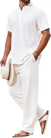 Men's Linen Casual Suit Set