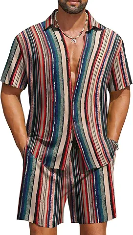 Men's Striped Casual Set