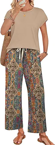 Boho Wide Leg Pants Set