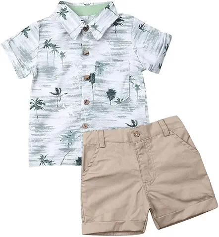 Boys Tropical Shirt and Shorts Set