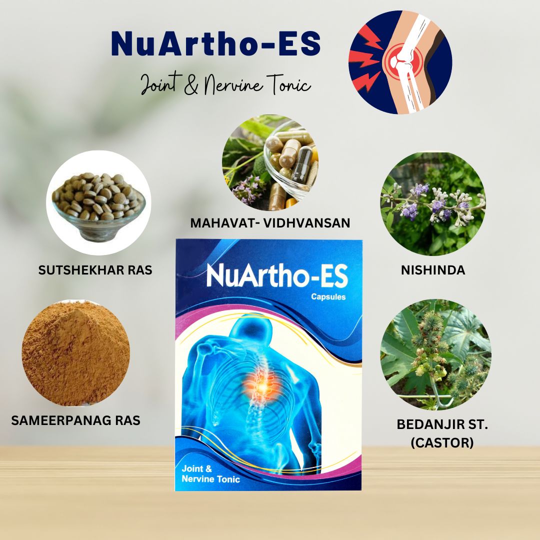 NuArtho-ES Ayurvedic Joint & Nervine Tonic-60Capsules 