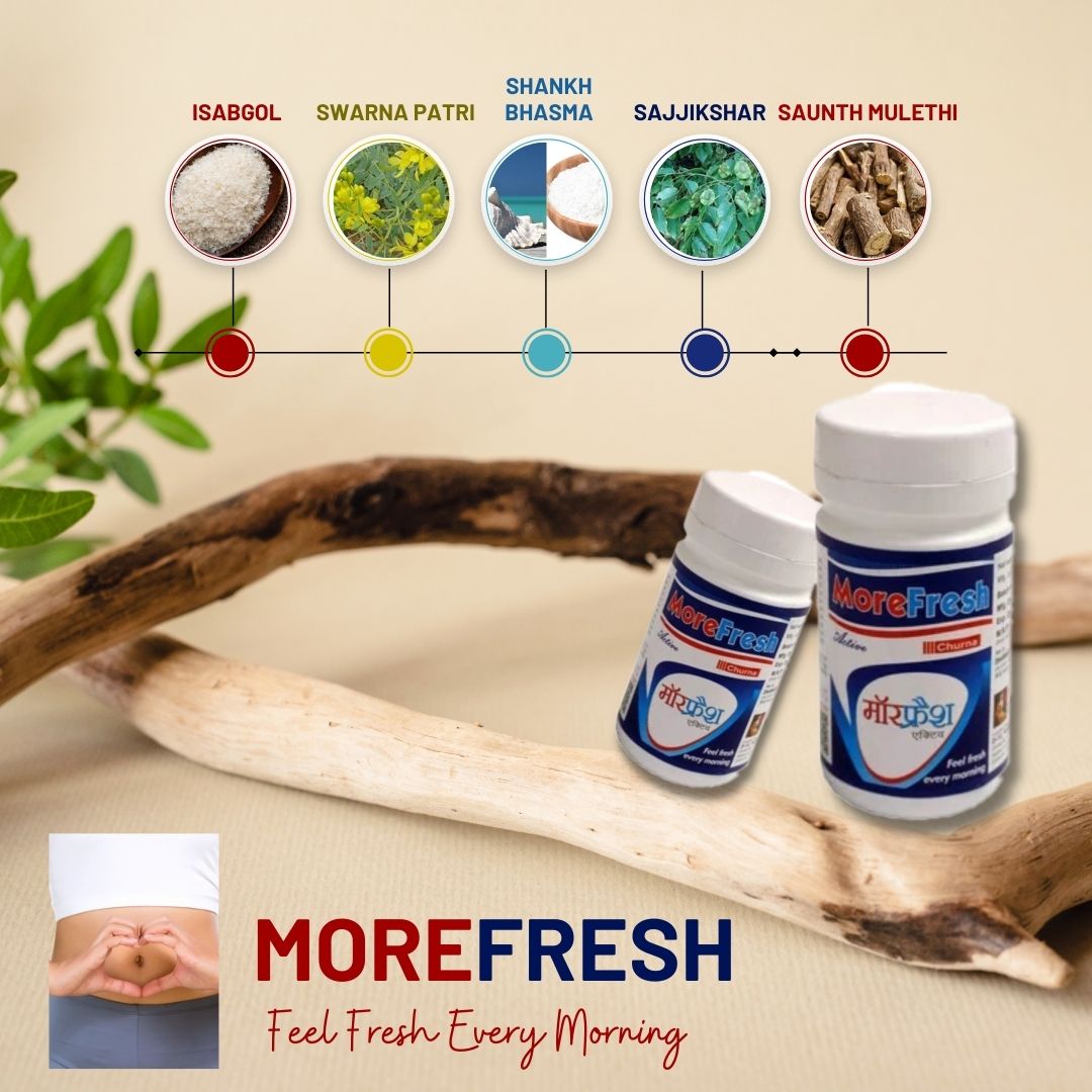 MAHARSHI CHYAVANA More Fresh Churna | Ayurvedic Digestive Laxative for Acidity, Gas, & Constipation Relief | 70g 