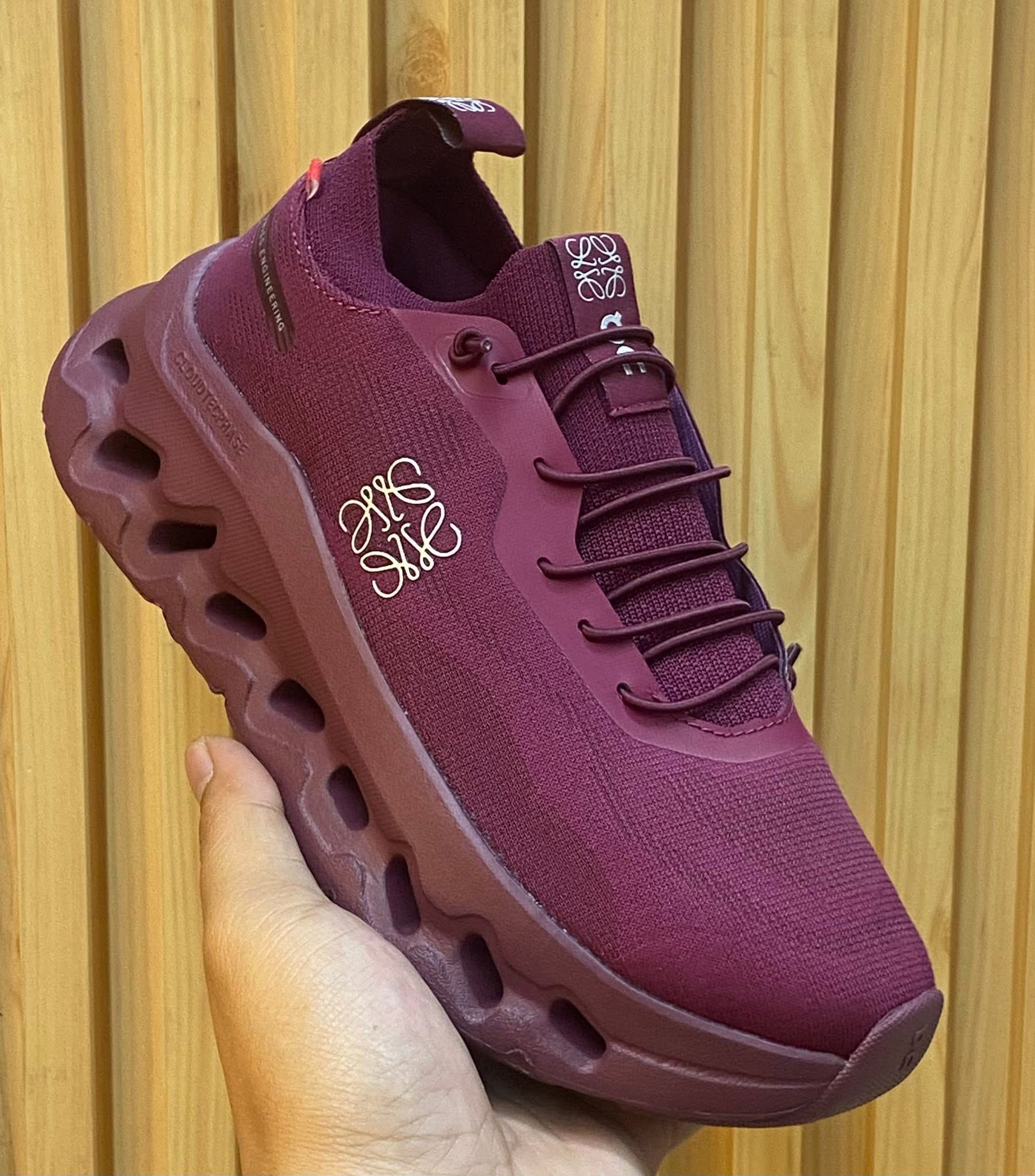 On x Loewe Cloudtilt Beet Red Sneakers