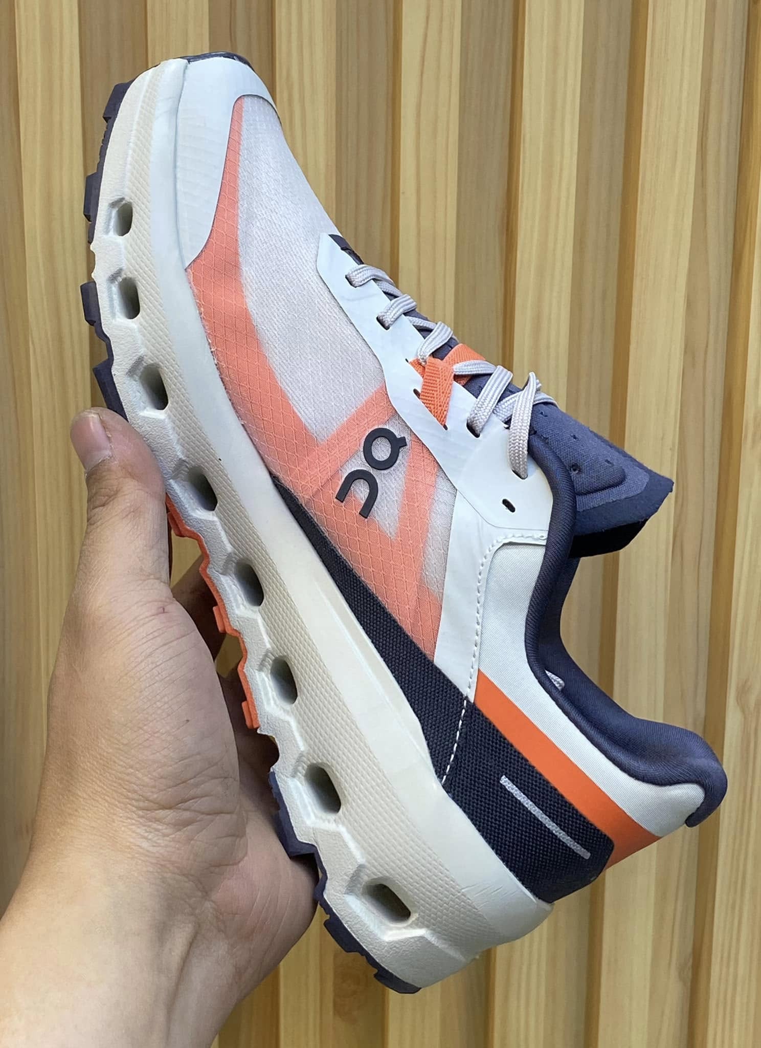 On Cloudvista 2 White Orange Sneakers