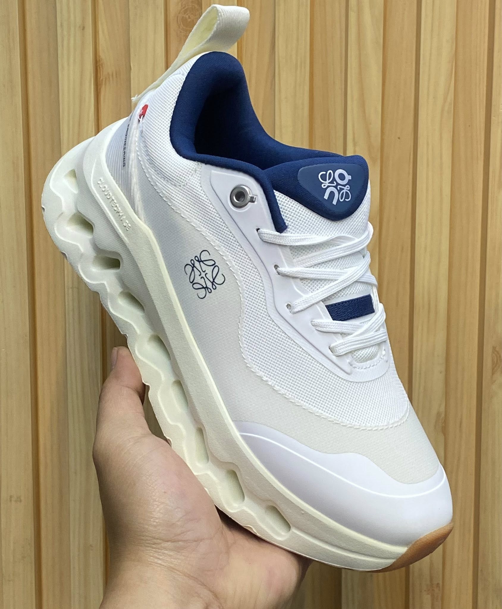 On x Loewe Cloudtilt 2 White blue brown Sneakers