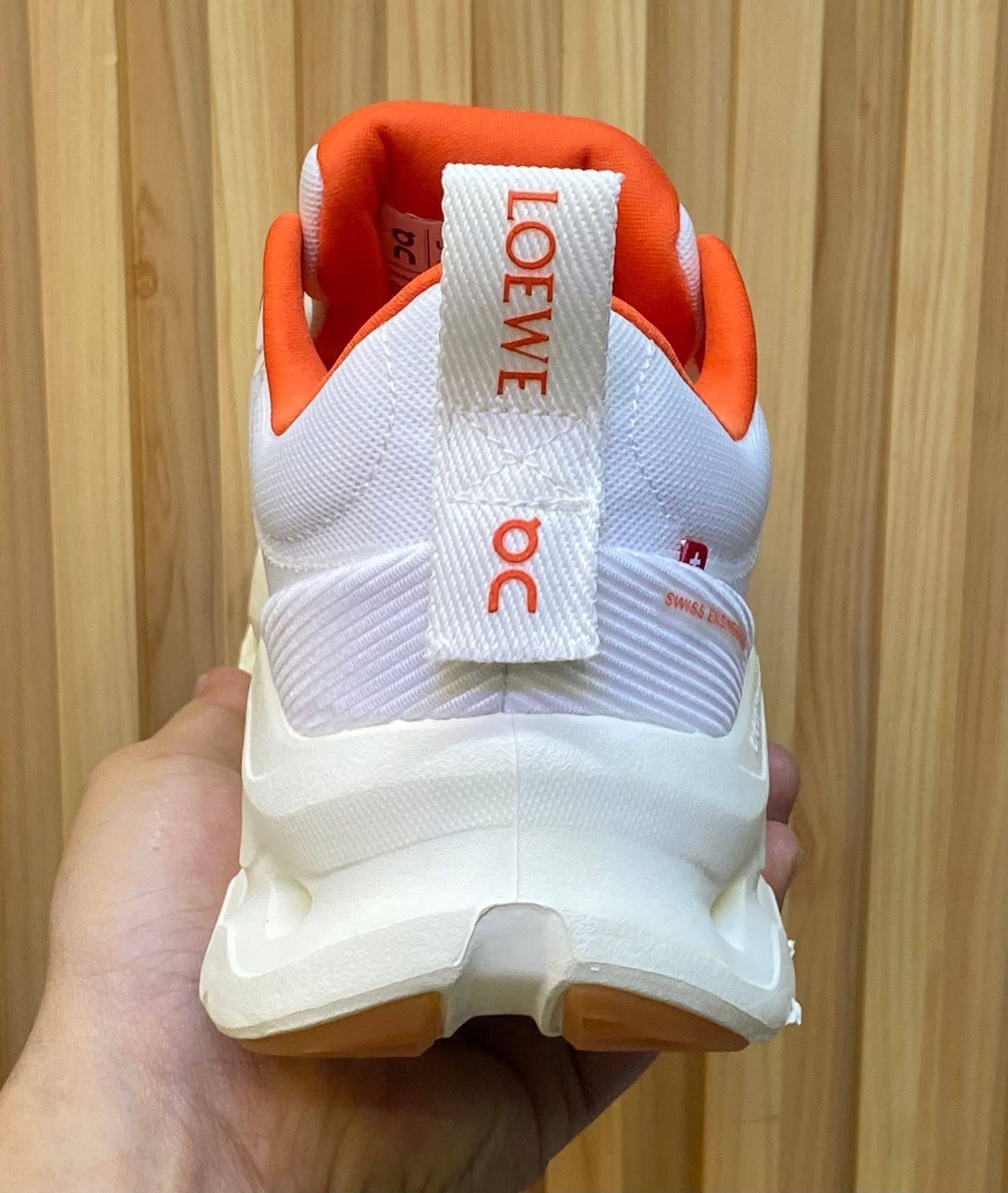 On x Loewe Cloudtilt 2 White Orange Sneakers