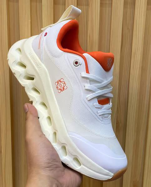 On x Loewe Cloudtilt 2 White Orange Sneakers