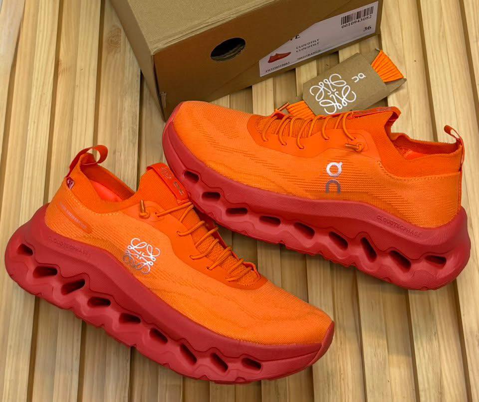 On x Loewe Cloudtilt Orange Sneakers