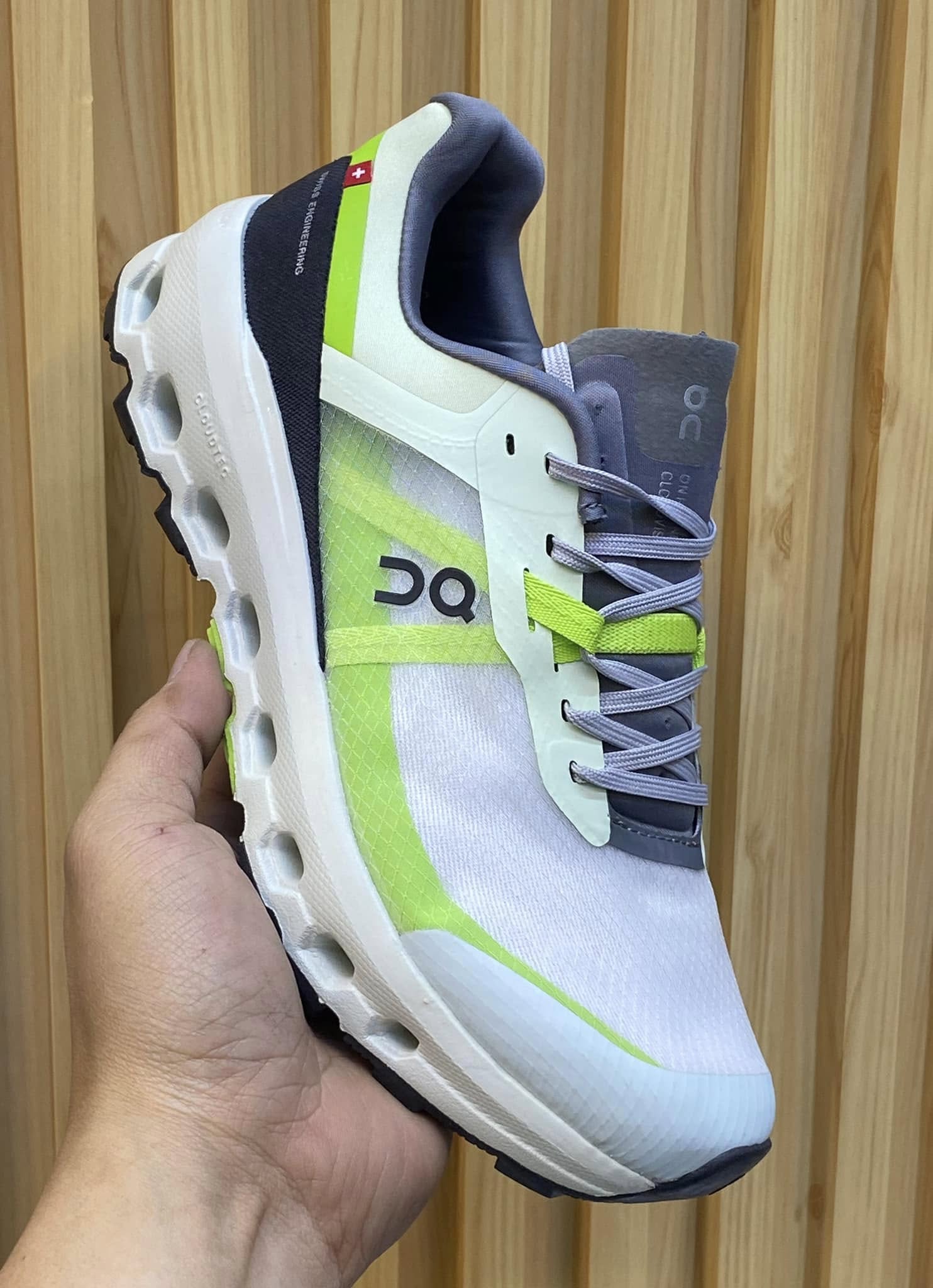 On Cloudvista 2 White Green Sneakers