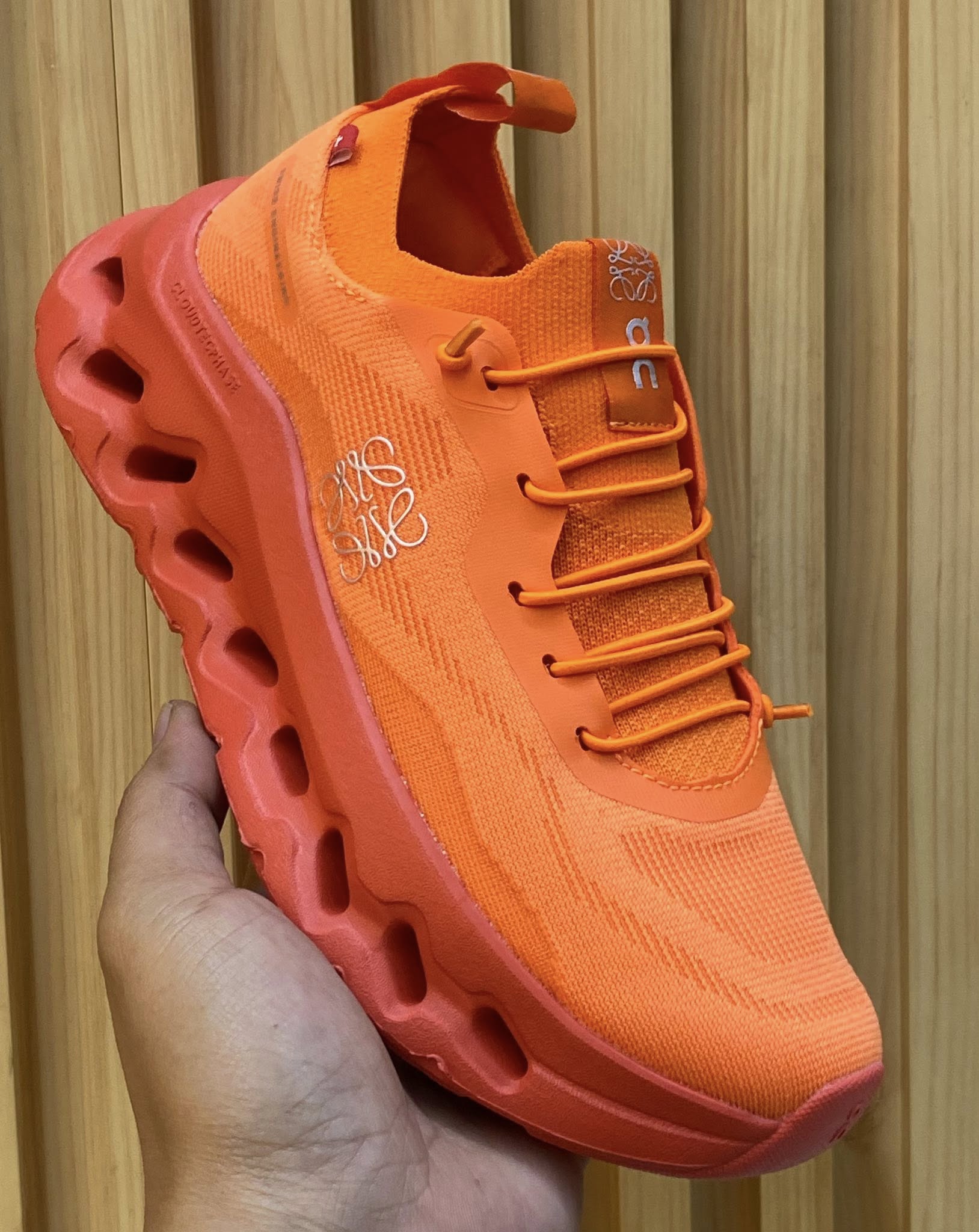 On x Loewe Cloudtilt Orange Sneakers