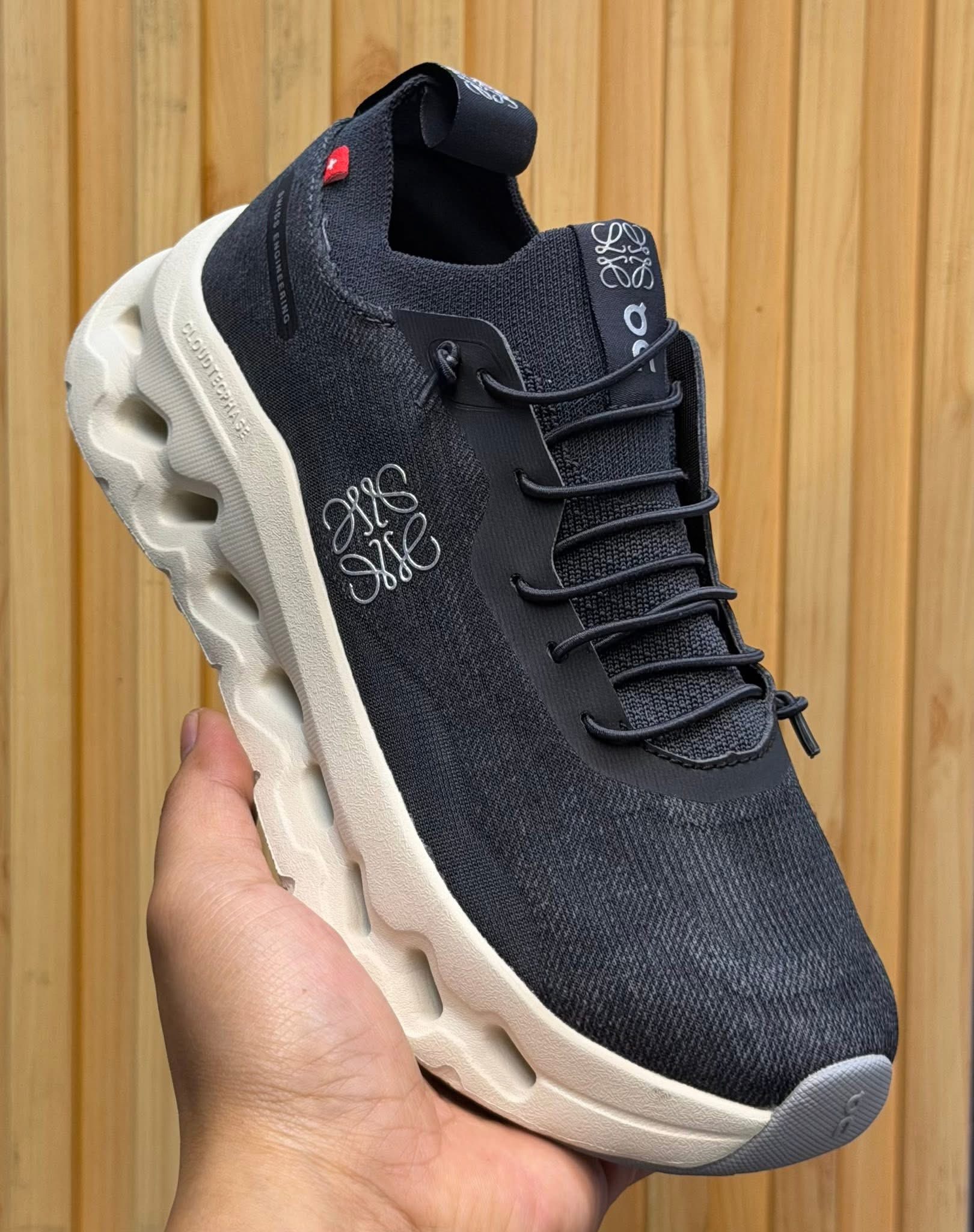 On x Loewe Cloudtilt Denim Black Sneakers