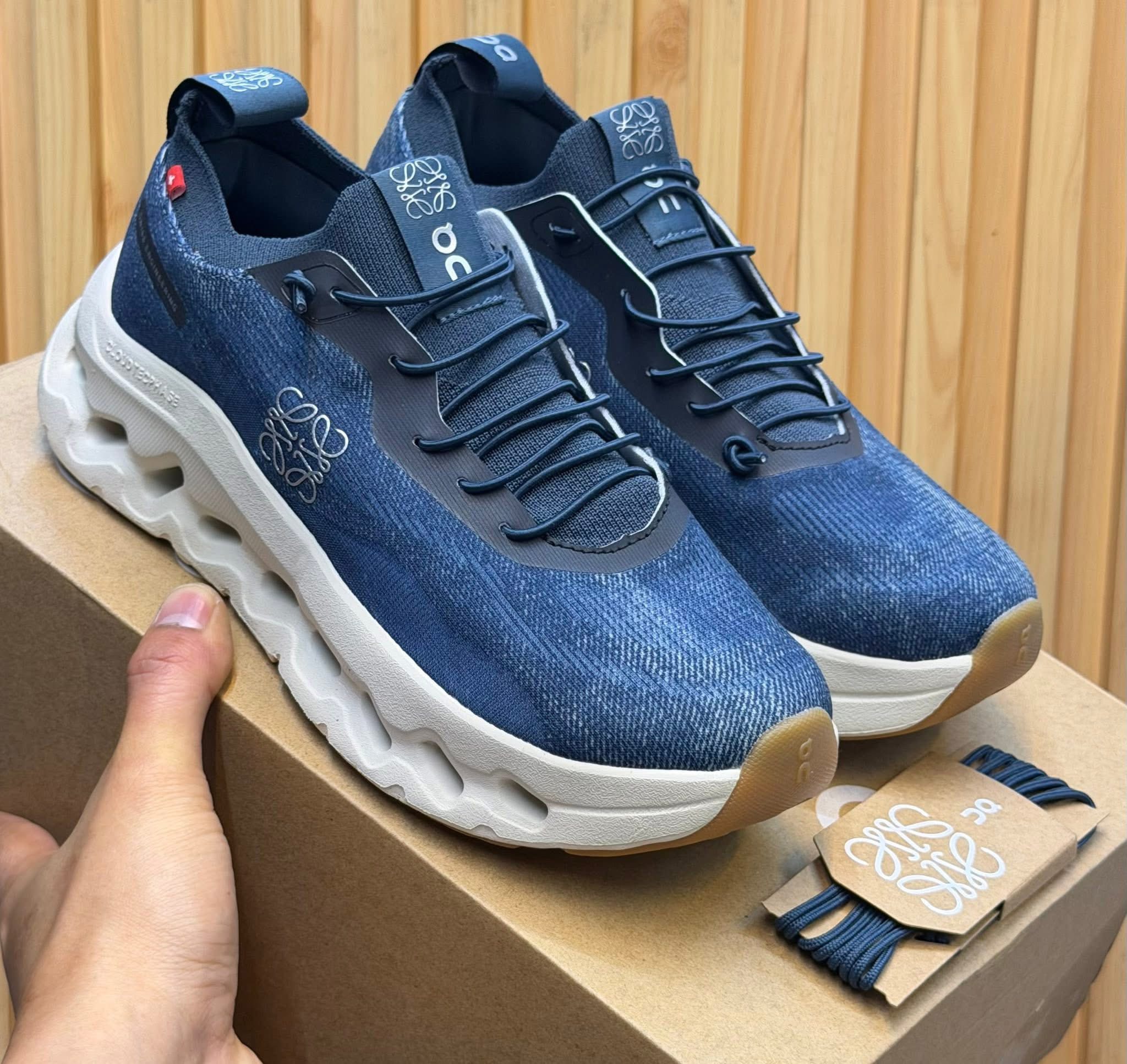 On x Loewe Cloudtilt Denim Blue Sneakers