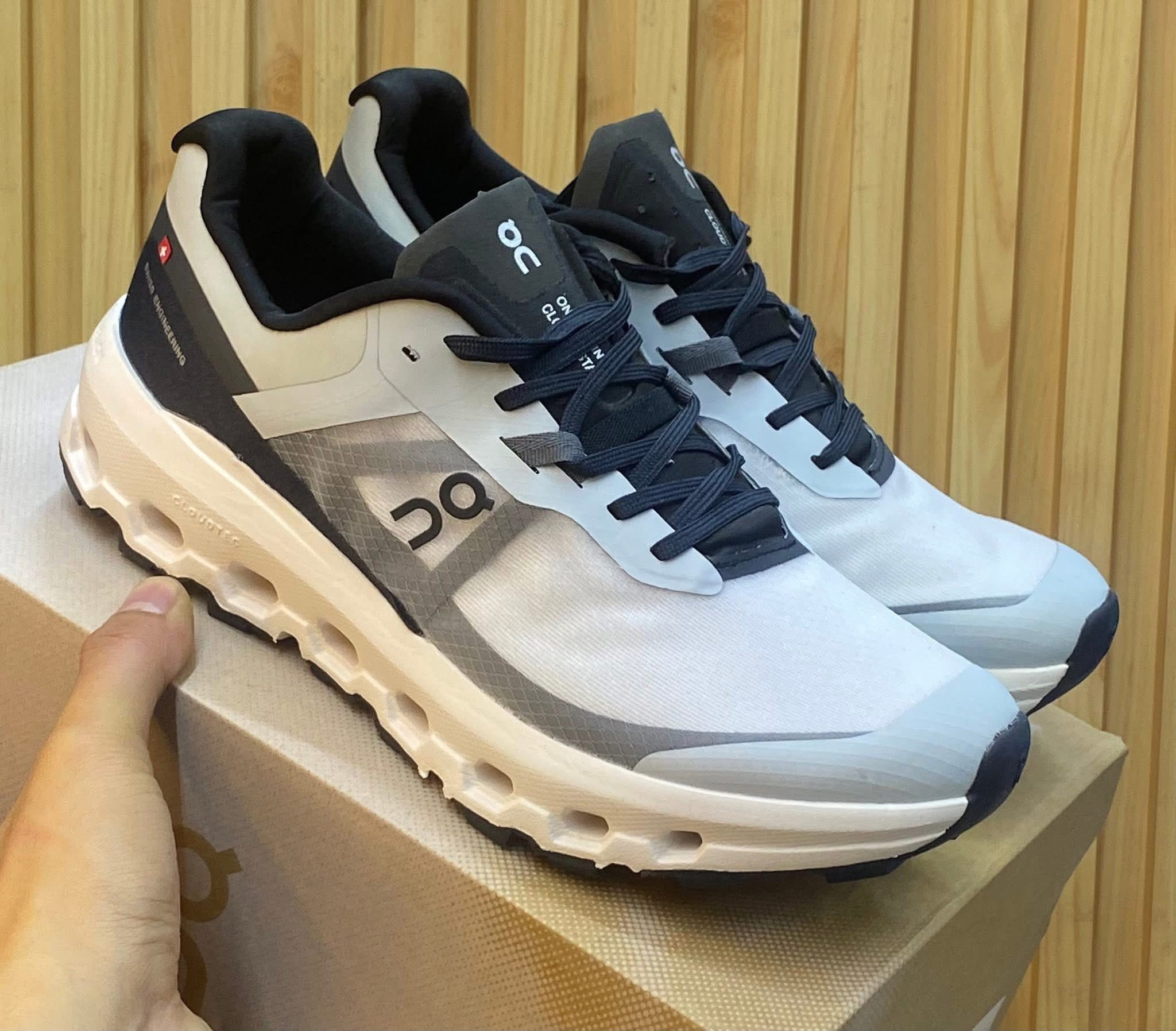 On Cloudvista 2 White Black Sneakers