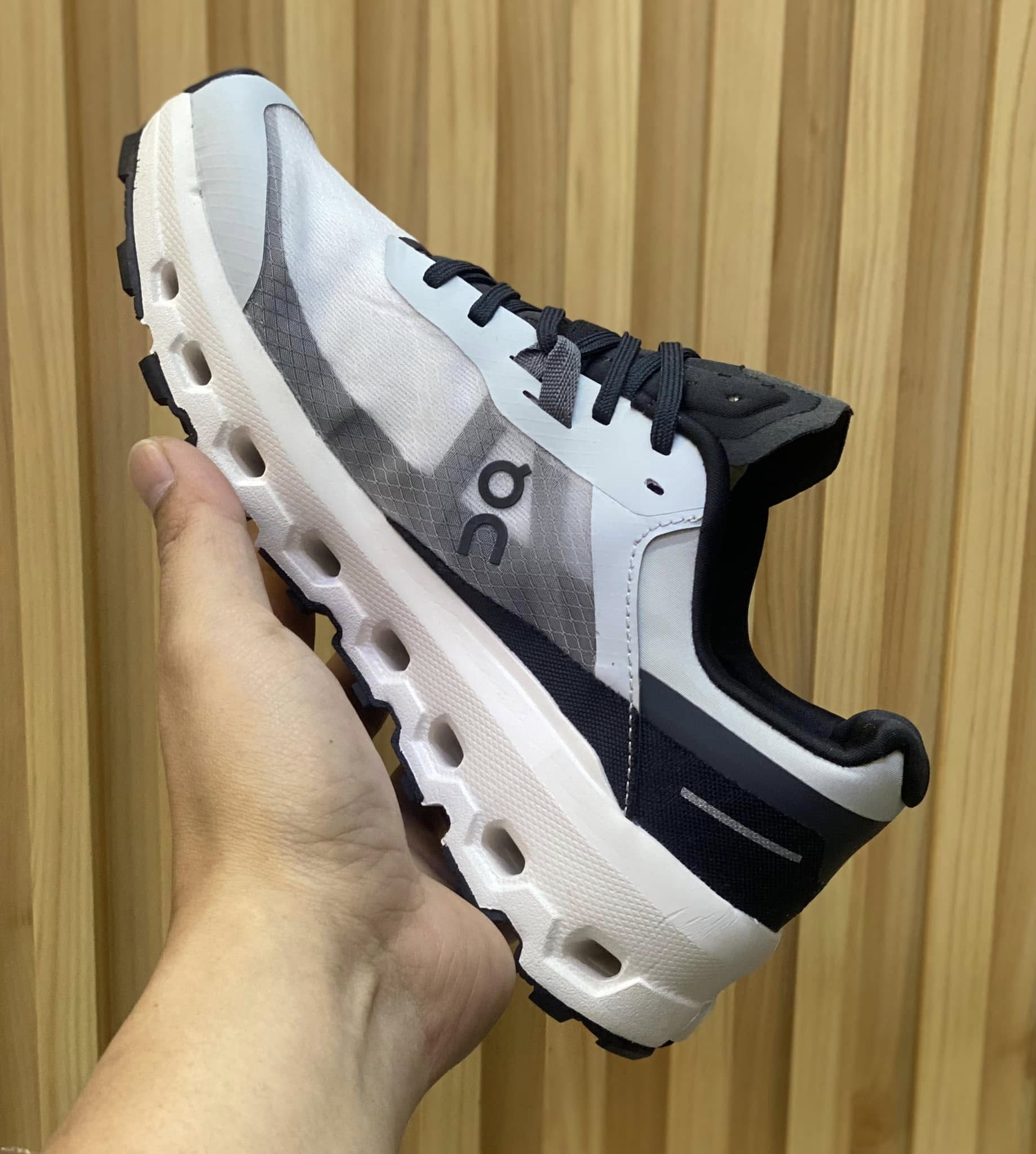 On Cloudvista 2 White Black Sneakers
